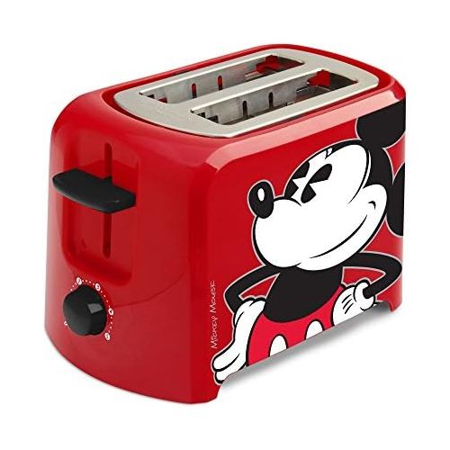 디즈니 [아마존베스트]Disney DCM-21 Mickey Mouse 2 Slice Toaster, Red/Black, 1,