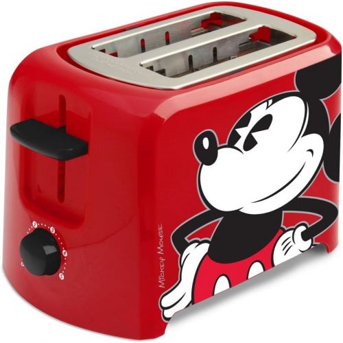 디즈니 [아마존베스트]Disney DCM-21 Mickey Mouse 2 Slice Toaster, Red/Black, 1,