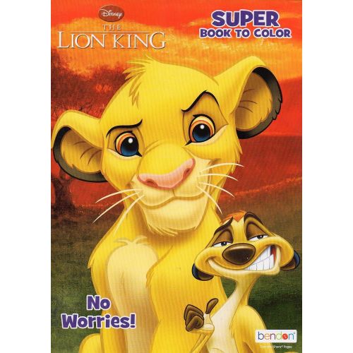 디즈니 [아마존베스트]Disney The Lion King - No Worries - Supper Book to Color - Coloring & Activity Book