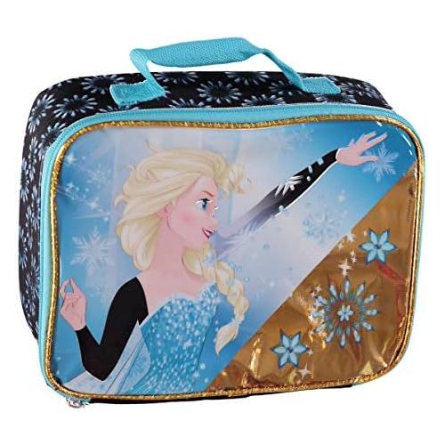 디즈니 [아마존베스트]Disney Frozen Elsa Lunchbag (Blue/Gold)