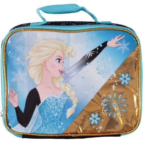 디즈니 [아마존베스트]Disney Frozen Elsa Lunchbag (Blue/Gold)