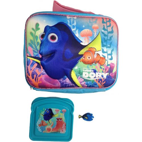 디즈니 [아마존베스트]Disney Finding Dory 3-D Lunch Kit With Long Strap (One Size, Turquoise/Multi)