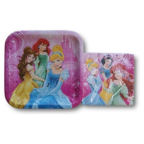 디즈니 [아마존베스트]Disney Princess Party Supply Kit - Napkins and Plates by Disney