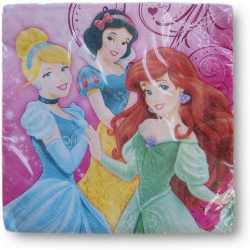 디즈니 [아마존베스트]Disney Princess Party Supply Kit - Napkins and Plates by Disney