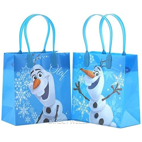 디즈니 [아마존베스트]Disney Frozen Olaf Blue Premium Quality Party Favor Reusable Goodie Small Gift Bags 12 (12 Bags) by Disney