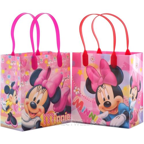 디즈니 [아마존베스트]Disney Minnie Mouse Reusable Premium Party Favor Goodie Small Gift Bags 12 (12 Bags)