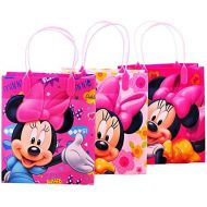 [아마존베스트]Disney Minnie Mouse Party Favor Goody Gift Bags - 8 Medium Size (12 Bags)