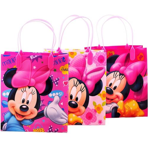 디즈니 [아마존베스트]Disney Minnie Mouse Party Favor Goody Gift Bags - 8 Medium Size (12 Bags)