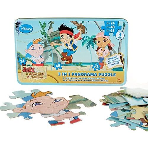 디즈니 [아마존베스트]Disney Jake and the Never Land Pirates 3 In 1 Panorama Puzzle