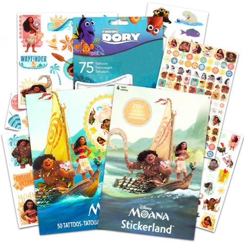 디즈니 [아마존베스트]Disney Moana Stickers and Tattoos Party Favors Pack -- 50 Moana Temporary Tattoos and Over 250 Stickers (Moana Party Supplies, Includes Bonus Tattoos)