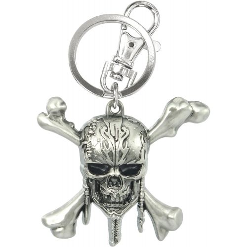 디즈니 [아마존베스트]Disney Pirates of The Caribbean Skull Logo Pewter Key Ring