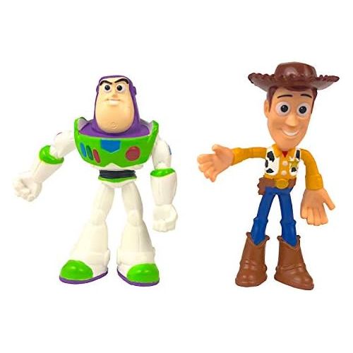 디즈니 [아마존베스트]Disney Pixar Toy Story 4 Buzz Lightyear and Woody Flextreme Bendable Figure Set of 2