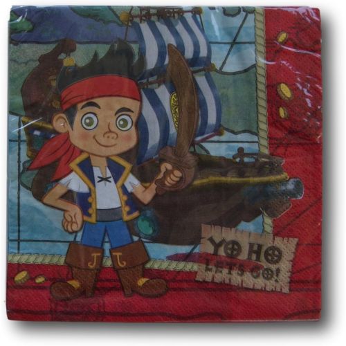 디즈니 [아마존베스트]Disney Jake and The Neverland Pirates Themed Party Supply Kit - Napkins and Plates