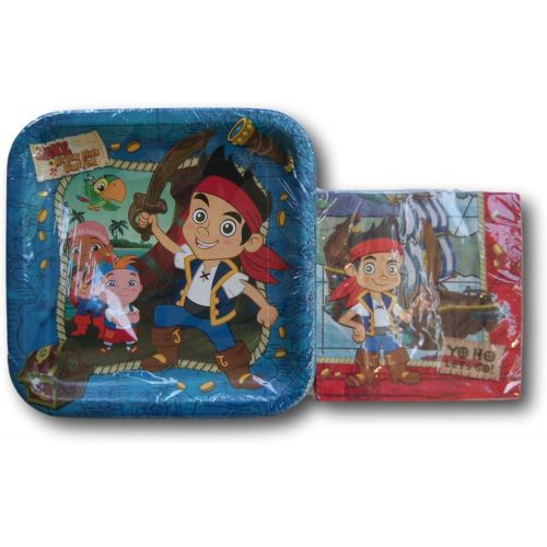 디즈니 [아마존베스트]Disney Jake and The Neverland Pirates Themed Party Supply Kit - Napkins and Plates