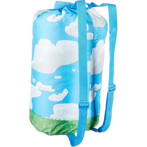 디즈니 [아마존베스트]Disney Frozen Olaf Quilted Slumber Bag, Bonus Backpack with Straps, Light Blue/White