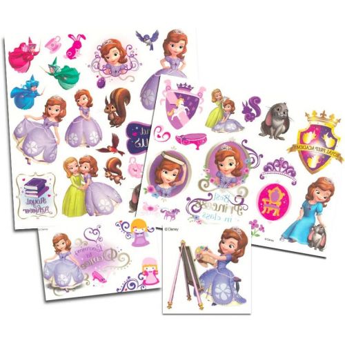 디즈니 [아마존베스트]Disney Sofia The First Stickers & Tattoos Party Favor Set (200 Stickers & 50 Temporary Tattoos)