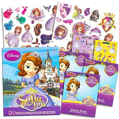 디즈니 [아마존베스트]Disney Sofia The First Stickers & Tattoos Party Favor Set (200 Stickers & 50 Temporary Tattoos)