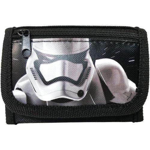 디즈니 [아마존베스트]Disney New Star Wars The Force Awaken Storm Tropper Tri Fold Wallet - Black