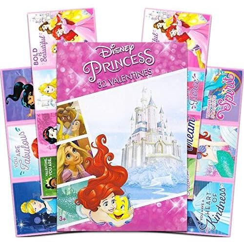 디즈니 [아마존베스트]Disney Princess Box of 32 Valentines Cards