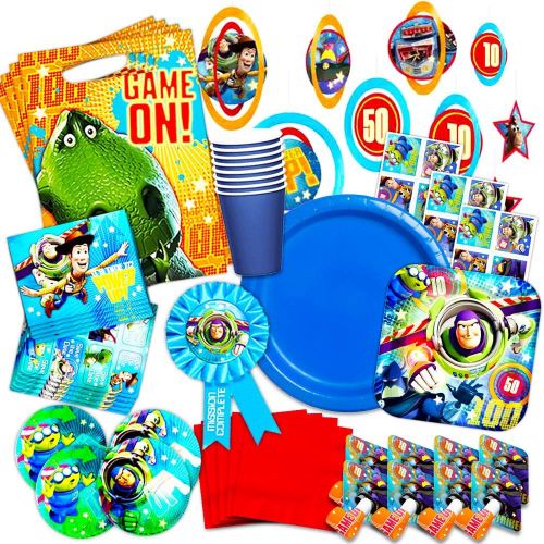 디즈니 [아마존베스트]Disney Toy Story Party Supplies Ultimate Set -- Toy Story 4 Birthday Party Decorations, Party Favors, Plates, Napkins and More