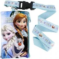 [아마존베스트]Disney Frozen Blue Pouch Wallet W/Lanyard-Elsa, Anna & Olaf