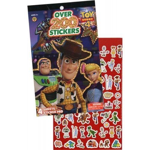디즈니 [아마존베스트]Disney Pixar Toy Story 4 - 200+ Stickers Foil Cover Sticker Pad, Collectible Stickers, Party Favors, Bag Fillers, Woody, Buzz, Bo Peep, Forky for Toddlers, Children Toys & Games (4