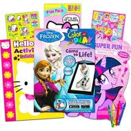 [아마존베스트]Coloring Books with Stickers Assortment ~ Hello Kitty Coloring Book, My Little Pony Coloring Book, Disney Frozen Coloring Book (Set of 3)