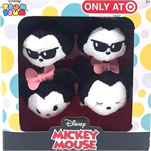 디즈니 [아마존베스트]Disney Tsum Tsum 3.5 (1) Mickey and (3) Minnie Mouse 4-Pack Target Exclusive Wearing Sunglasses