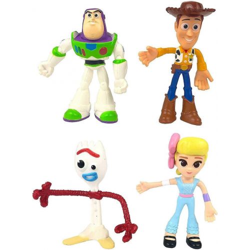 디즈니 [아마존베스트]Disney Toy Story 4 Flextreme Bendable Figure Set Woody Buzz Forky Bo Peep