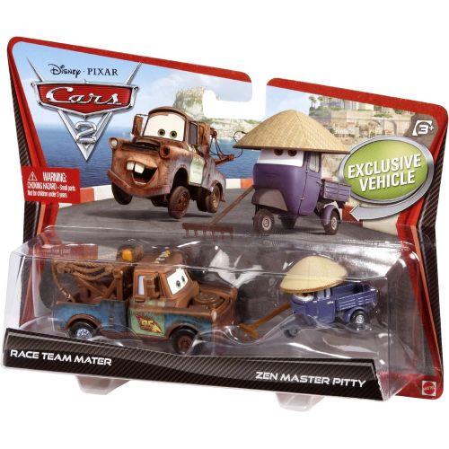 디즈니 [아마존베스트]Disney / Pixar CARS 2 Movie 155 Die Cast Car 2Pack Race Team Mater Zen Master Pitty