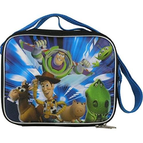 디즈니 [아마존베스트]1 X Disneys Toy Story Insulated Lunch Box with Carrying Strap Woody Buzz Bullseye