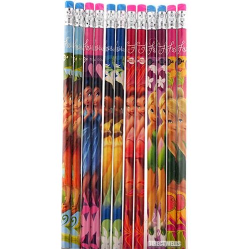 디즈니 [아마존베스트]Disney Fairy Tale Tinkerbell Authentic Licensed 12 Wood Pencils Pack