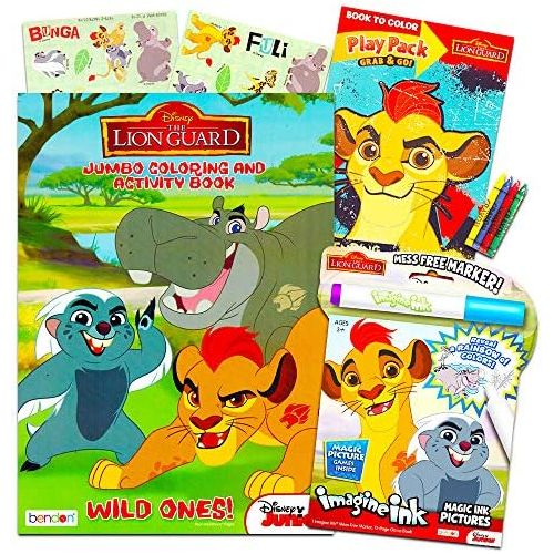 디즈니 [아마존베스트]Disney Junior Lion Guard Coloring and Activity Book Set -- Lion Guard Imagine Ink Book, Jumbo Coloring Book and Play Pack with Stickers (Party Supplies Pack)
