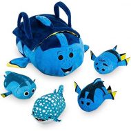 [아마존베스트]Disney Finding Dory Tsum Tsum Plush Set - Small Tote - 9 1/2 Inch - Plus 4 Minis - 3 1/2 Inch