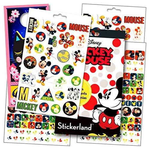디즈니 [아마존베스트]Disney Mickey Mouse Stickers with Specialty Cartoon Kitten Door Hanger - 295 Mickey Reward Stickers