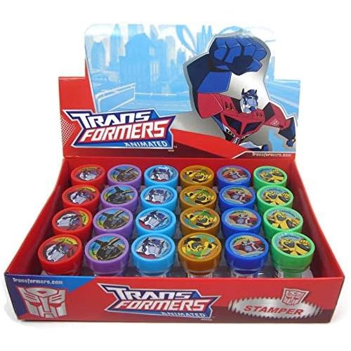 디즈니 [아마존베스트]Disney Transformers Self-inking Stamps Birthday Party Favors 24 Pieces (Complete Box)