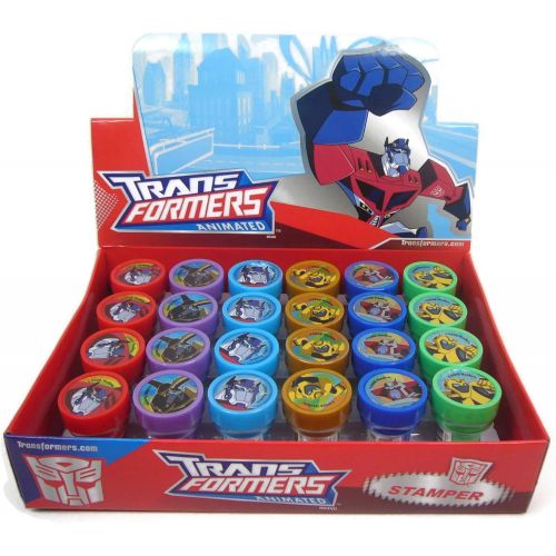 디즈니 [아마존베스트]Disney Transformers Self-inking Stamps Birthday Party Favors 24 Pieces (Complete Box)