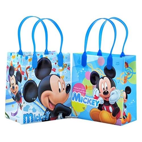 디즈니 [아마존베스트]Disney Mickey Mouse Reusable Party Favor Goodie Small Gift Bags 12 (12 Bags)