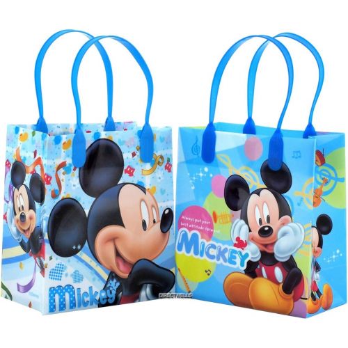 디즈니 [아마존베스트]Disney Mickey Mouse Reusable Party Favor Goodie Small Gift Bags 12 (12 Bags)