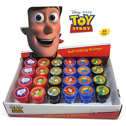 디즈니 [아마존베스트]Disney Toy Story Self-inking Stamps Birthday Party Favors 24 Pieces (Complete Box)