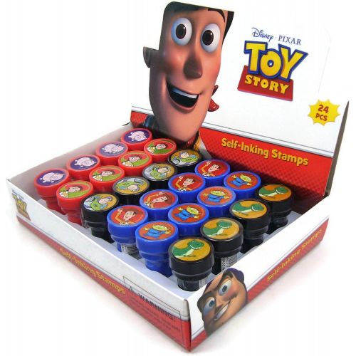 디즈니 [아마존베스트]Disney Toy Story Self-inking Stamps Birthday Party Favors 24 Pieces (Complete Box)