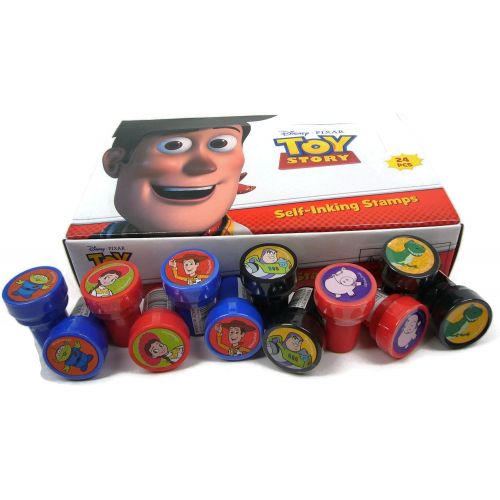 디즈니 [아마존베스트]Disney Toy Story Self-inking Stamps Birthday Party Favors 24 Pieces (Complete Box)