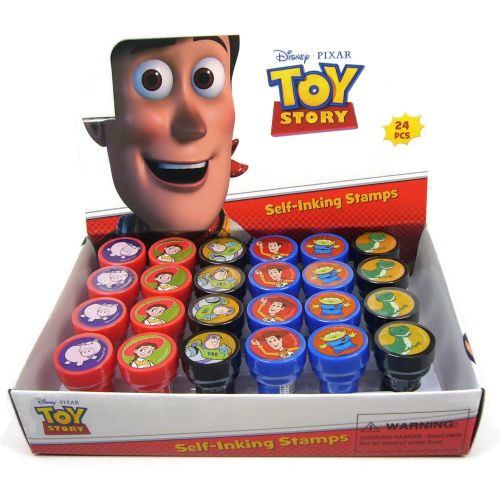 디즈니 [아마존베스트]Disney Toy Story Self-inking Stamps Birthday Party Favors 24 Pieces (Complete Box)