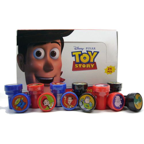 디즈니 [아마존베스트]Disney Toy Story Self-inking Stamps Birthday Party Favors 24 Pieces (Complete Box)