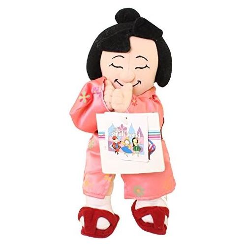 디즈니 [아마존베스트]Retired Disney Its a Small World 10 Japan Japanese Girl Plush Bean Bag Doll Mint with Tags