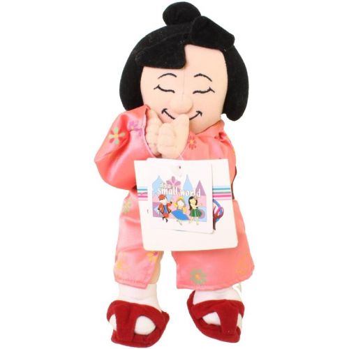 디즈니 [아마존베스트]Retired Disney Its a Small World 10 Japan Japanese Girl Plush Bean Bag Doll Mint with Tags