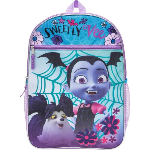 디즈니 [아마존베스트]Disney Vampirina Backpack Combo Set - Disney Vampirina Girls 6 Piece Backpack Set - Backpack & Lunch Kit Combo (Light Pink)