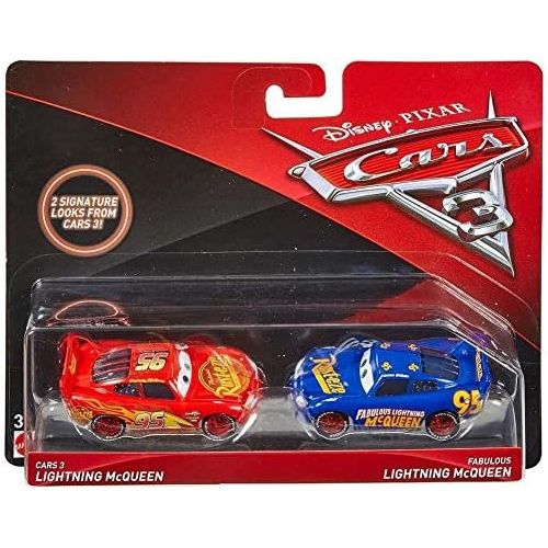 디즈니 [아마존베스트]Disney/Pixar Cars 3 Lightning McQueen and Fabulous Lightning McQueen Die-Cast Vehicles