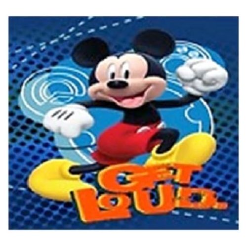 디즈니 [아마존베스트]Disney Mickey Mouse, Donald Duck, Goofy, and Pluto Super Soft Plush Oversized Twin Size Blanket Get Loud