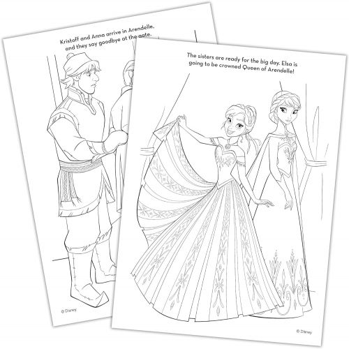 디즈니 [아마존베스트]Disney Frozen 2 Color by Number 32-Page Activity Book with Crayons 45824